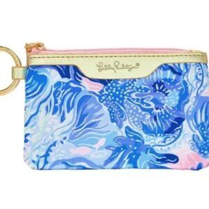 Like new Lilly Pulitzer Card Case - Shade seeker pattern (pink/blue)